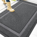 OLANLY Front Door Mat Outside 47x34, All-Season Heavy-Duty Rubber Doormat by OLANLY