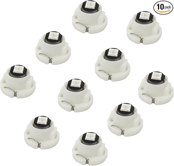 WLJH Red A/C Climate Control Heater Dash Indicator Light Switch Led Bulbs Kit Compatible For Camry Corolla Tacoma Matrix, Pack of 10