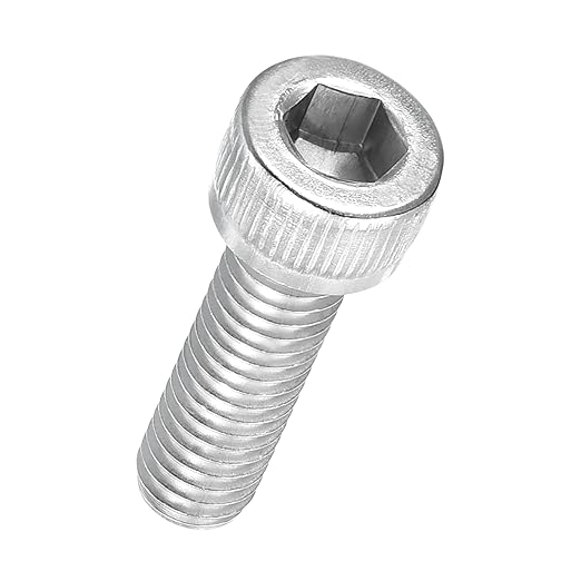 Kozelo 40pcs Socket Head Cap Screws - [M6-1 x 20mm] 304 Stainless Steel Allen Socket Drive for Electrical Motor 3D Printing Fan Engine Replacement Use, Silver