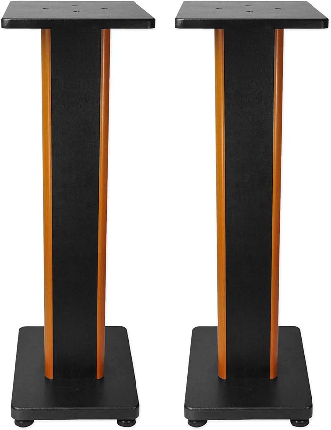 Rockville RHT28C 28" 2-Tone Bookshelf Speaker Stands Surround Sound Home Theater