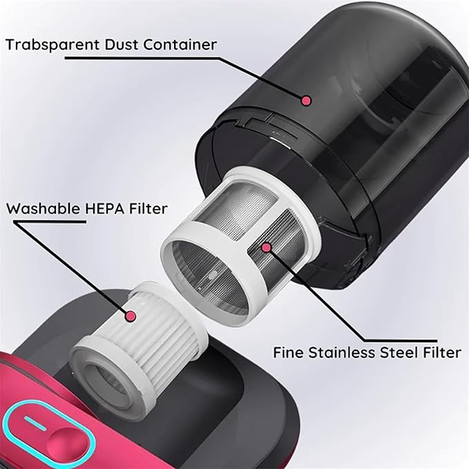 Pure Sleepy Pro Bed Vacuum Dust Mites, 2025 Upgrade 12000pa Pure Sleepy Pro Bed Vacuum, Mattress Cleaner Machine Deep Cleaner with Uv-C Light, 8,000 Vibrations Per Minute (Black)