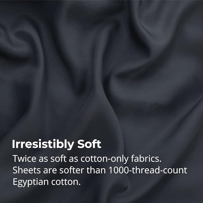 Cariloha Aloha Soft 4-Piece Sheet Set | Cape Blue | Split King | Made from 100% Viscose derived from Bamboo | Introductory Sheet Line