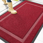 OLANLY Front Door Mat Outside 47x32, All-Season Heavy-Duty Rubber Doormat by OLANLY