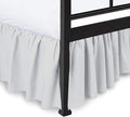 Ruffled Bed Skirt with Split Corners, Light Grey, Queen 18 Inch Drop Bedskirt, Hotel Quality Brushed Microfiber Wrinkle Free Dust Ruffle Bed Skirt Queen Size