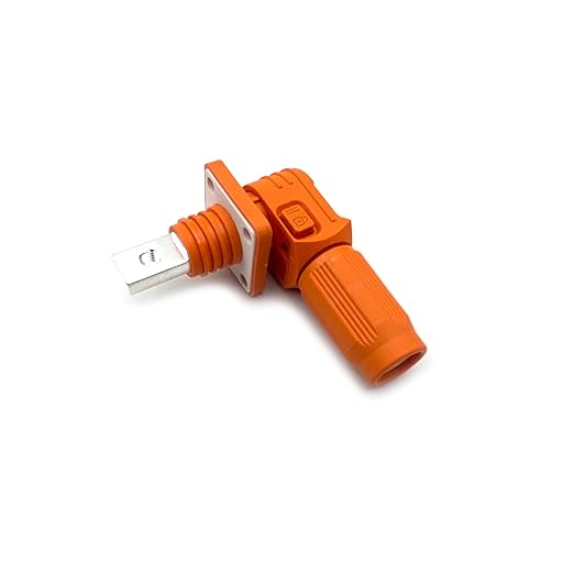 350A-450A 1500V Battery Energy Storage Connector, 120-185mm² High Current Connectors Quick Plug Terminal Orange Right Angle Plug and Socket IP67 Waterproof Power Adapter Threaded Wiring
