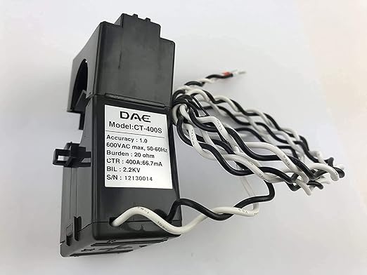 DAE P254-400 KIT, 400A, UL kWh Smart Submeter, 3 Phase, 120-480V, 3 Split CTs (Inner Dia. 1.38”), RS485