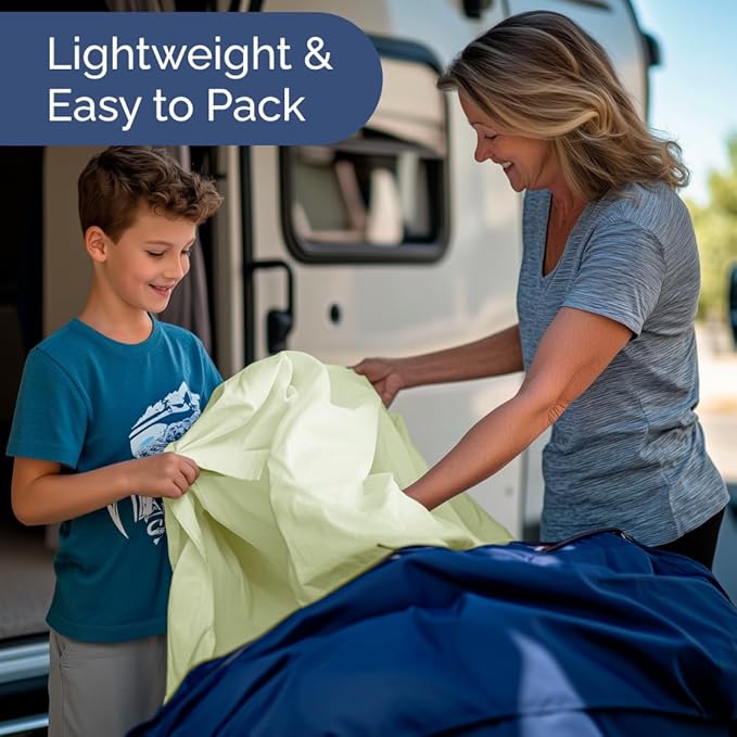 RV Short Queen Sheet Set 60 X 75 - 4 Piece RV Short Queen Bed Sheets - Soft, Breathable & Cooling - Designed for Bunks, Trailers & Campers - Fits 8” to 12" Mattress - Luxury Bedding - Light Sage Green