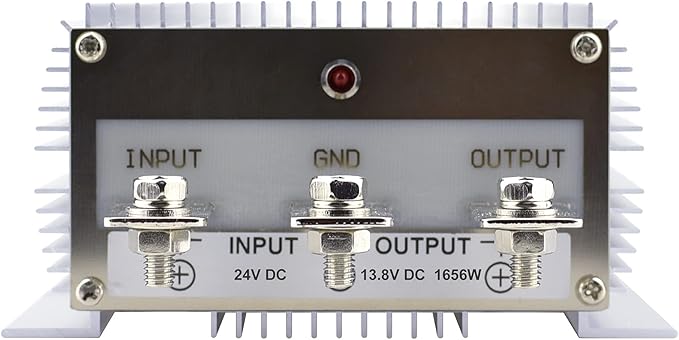Cllena DC 24V Step Down to 13.8V 120A 1656W Converter Voltage Regulator, Waterproof DC/DC Voltage Reducer Buck Transformer Power Supply for Golf Cart