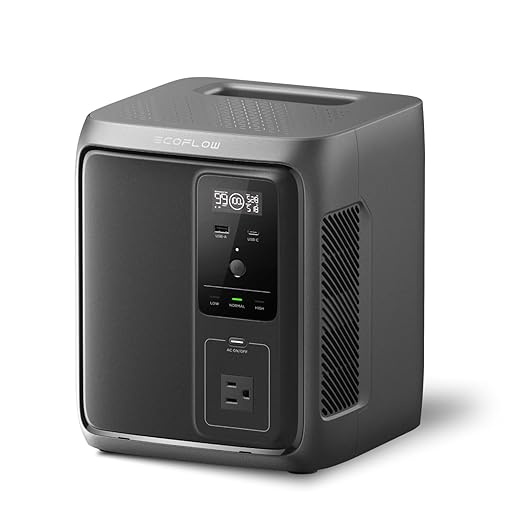 EF ECOFLOW Portable Power Station DELTA 3 1000 Air, 960Wh LiFePO4 (LFP) Battery, 500W AC Output Solar Generator(Solar Panel Optional) for Home Backup Power, Camping & RVs