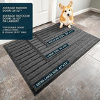 ubdyo Extra Durable Door Mat Outside Entrance (36" x 24", Bright Grey) - Image 3