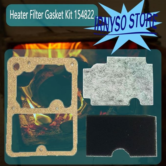 Irnyso Replacement Heater Filter Gasket Kit 154822 output filter154003, input filter 147019 ， gasket 147012 Fits Toro, Lawn Boy, Port Heat、 Mr Heater, All Pro and Universal oil fired heaters