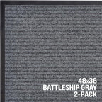 Front Door Mat, Indoor Outdoor Welcome Muddy Doormat, 48x36 Battleship Gray - Image 7