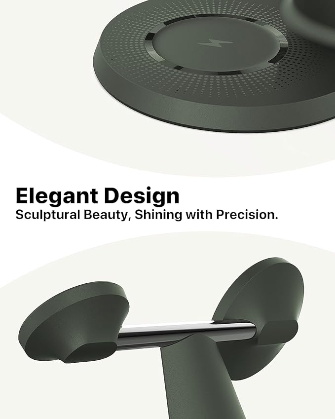 3 in 1 Wireless Charging Station for Apple Device: Fast Charging Station for iPhone and Watch with MagSafe, Stable Charger Stand for iPhone 12-16 & iWatch & AirPods