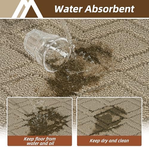 COSY HOMEER Kitchen Rugs Sets of 2 Non-Slip Washable,60x24Inch/35X24Inch - Image 4