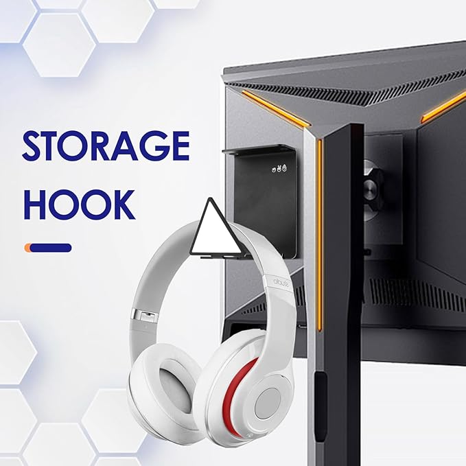 VKheroKV HC128 Headphone Holder Hanger for Desk, Include Adhesive Strips, Universal Headset Stand for PS4/PS5/Xbox/PC/Mac/Headphones Game Controller Hanger (Including 4 Types)