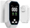 5-in-1 Carbon Monoxide Detectors Plug in, Natural Gas Leak & Smoke Alarm with Temp/Humidity, Battery Backup, CO Detector with LCD Display, Propane Gas Monitor for Home Hotel Travel Camping RV