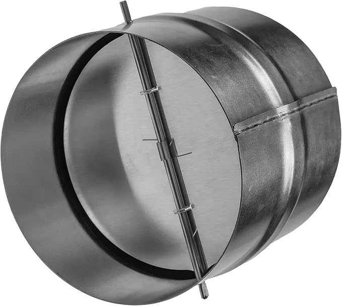 Draft Blocker 4'' Inch - Pack of 2 - Backdraft Damper - Draft Stopper - Backflow Preventer - Inline Fan Vent Deflector - One-Way Airflow Ducting - Dryer Duct Connector with Backdraught Flap