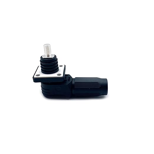 350A Battery Energy Storage Connector, 120mm² High Current Connectors IP67 Waterproof Stud Wiring Power Adapter Quick Plug Terminal Right Angle Plug and Socket (1500V Black)