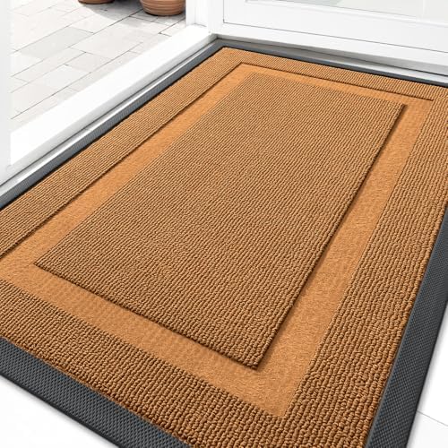 OLANLY Front Door Mat Outside 29.5x17, All-Season Heavy-Duty Rubber Doormat by OLANLY