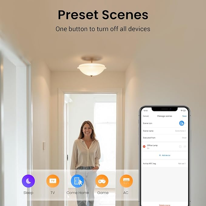 Broadlink RM5plus Universal Infrared Remote, Voice Control with Alexa & Google Home, Wi-Fi Smart Home Hub for TV, AC and Audio (IR 38KHz), 2.4GHz Wi-Fi Only