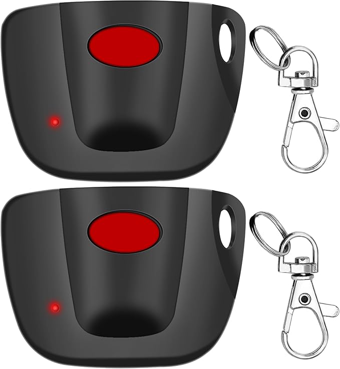 2-Pack 300MHz 10 dip Switch for Multicode Garage Gate Door Opener Remote Control, Replacement for 3089,3070,3060,308911,MCS308911,MCS306010,MCS3070 Gate Clicker with Keychain.
