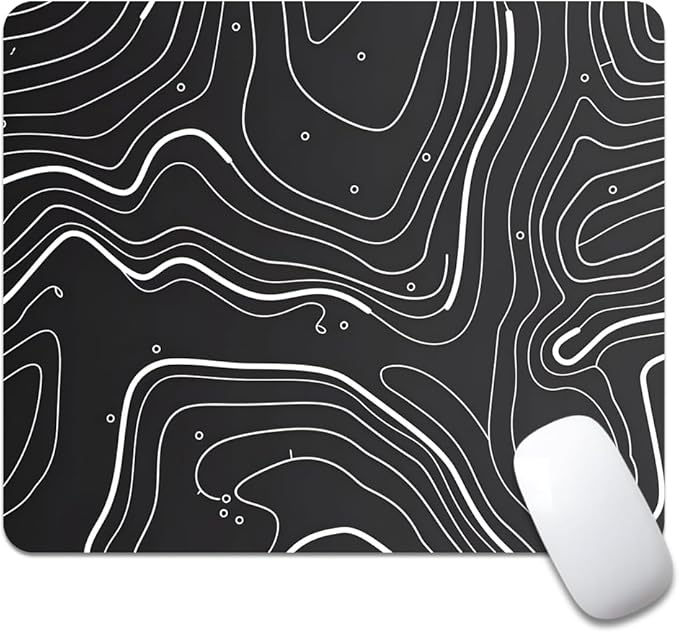 Abstract Topographic map Square Mouse pad, Texture, Waterproof, Anti Slip Rubber Base, Computer Mouse pad, Laptop Mouse pad