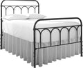 Ruffled Bed Skirt with Split Corners-Dust Ruffle - 14" Drop 100% Microfiber Soft,Sheen & Luxurious Look - Bed Skirts (Light Grey -Full)