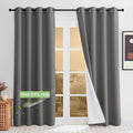 KGORGE Soundproof & Dust Particle Filtering Curtains 100% Blackout Window Cover Thermal Insulating Energy Smart Curtains for Living Room Bedroom Baby Nursery, W 52 x L 102 inches, Grey, 1 Pair