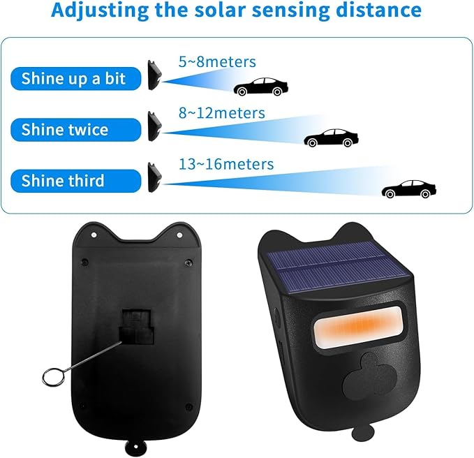 Qumox Solar-Powered Driveway Alert System - Wireless Motion Sensor Doorbell with Weatherproof Design for Home and Business Security (2 Sensor & 1 Receiver)