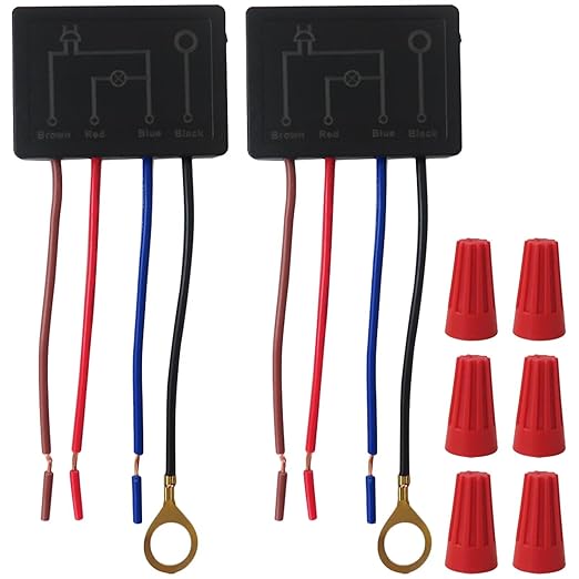 New 3 Way Touch Sensor dimmer, Touch lamp Repair kit Control Module, Replacement Sensor, Touch Switch, 2 Pack
