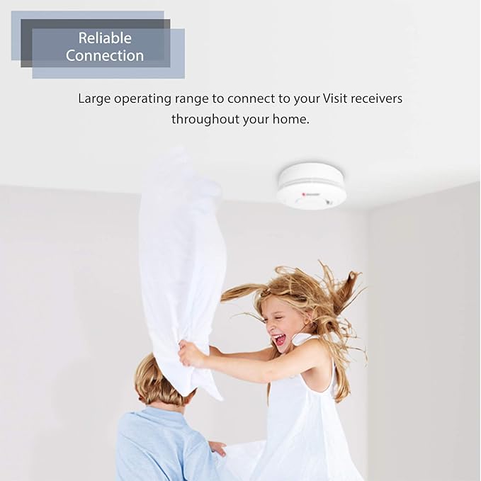 Bellman & Symfon Smoke and Fire Alarm Transmitter – Visit Smart Home System Component - Deaf and Hard of Hearing – Emergency Alert Fire Detector for Seniors and Assisted Living Safety