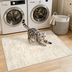 Washable Area Rugs 2x3: Living Room Bedroom Carpet Beige/Brown - Image 2