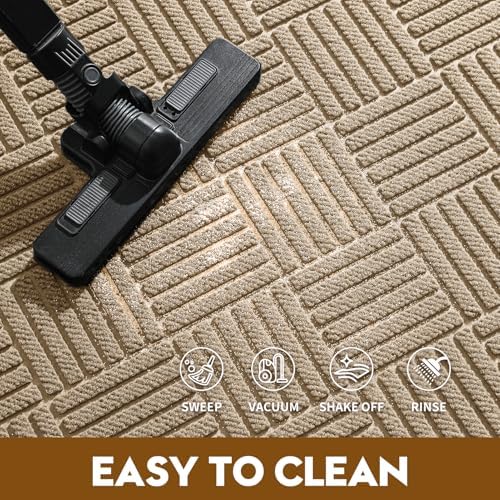 Front Door Mat, Heavy Duty Non-Slip Doormat 73"x46", Beige - Image 6