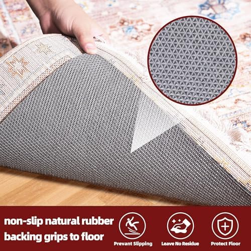 BAGAIL Felt and Natural Rubber Backing Rug Pads 1/8” Thick, 2 x 4 Ft Non Slip Rug Gripper Keep Rugs in Place, Under Area Rug Protective Cushioned Pads, Carpet Runners, Hardwood Floors Protection - Image 4