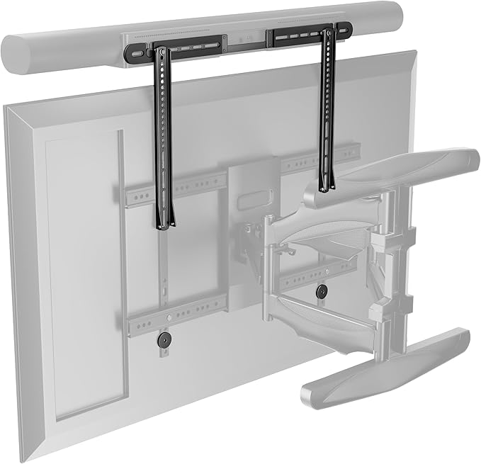 PEGZONE Soundbar TV Mount Compatible with Sonos Arc & Sonos Arc Ultra,Hold 22 Lbs, Soundbar Mount for TV for Surround Sound,Two Installation Options,Black