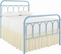 Ruffled Bed Skirt with Split Corners-Dust Ruffle - 16" Drop 100% Microfiber Soft,Sheen & Luxurious Look - Bed Skirts (Ivory -Twin)