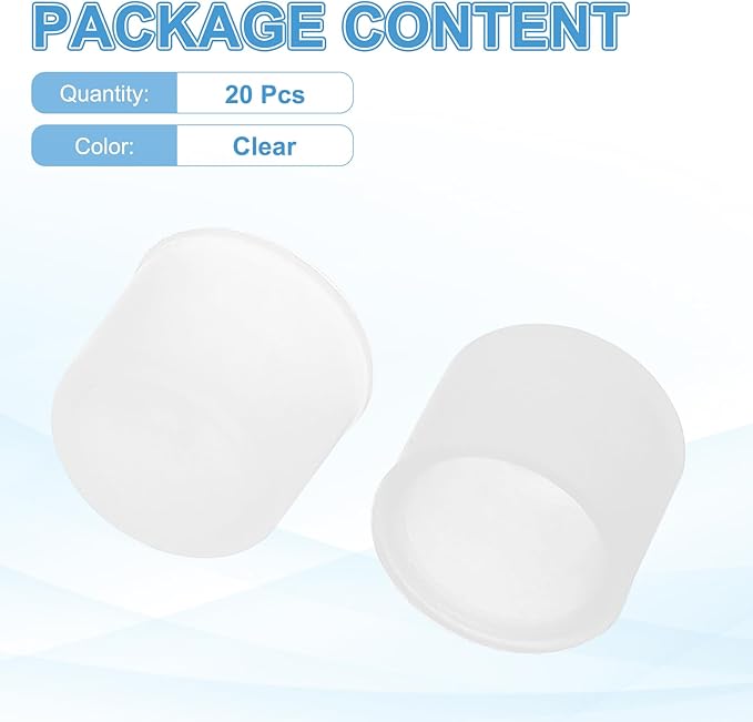 PATIKIL RCA Anti Dust Plug Dustproof Cover, 20pcs 0.4"/10mm Port Stopper Protector Silicone RCA Female Connector for TV Speaker Set-Top Boxes DVD Players Projectors, Clear