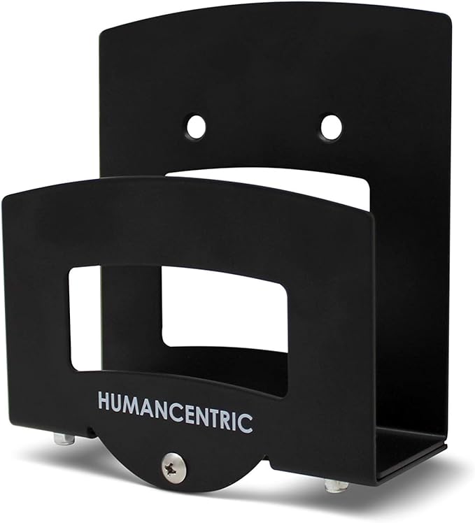 HumanCentric Cable Box and Modem Mount, Adjustable Wall Mount for Small and Wide Devices, Cable Boxes, Modems, DVD Players, Streaming Media Devices, Mount on The Wall Behind TV, Hardware Included
