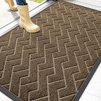 OLANLY Front Door Mat Outside 47x32, All-Season Absorbent Rubber Doormat by OLANLY