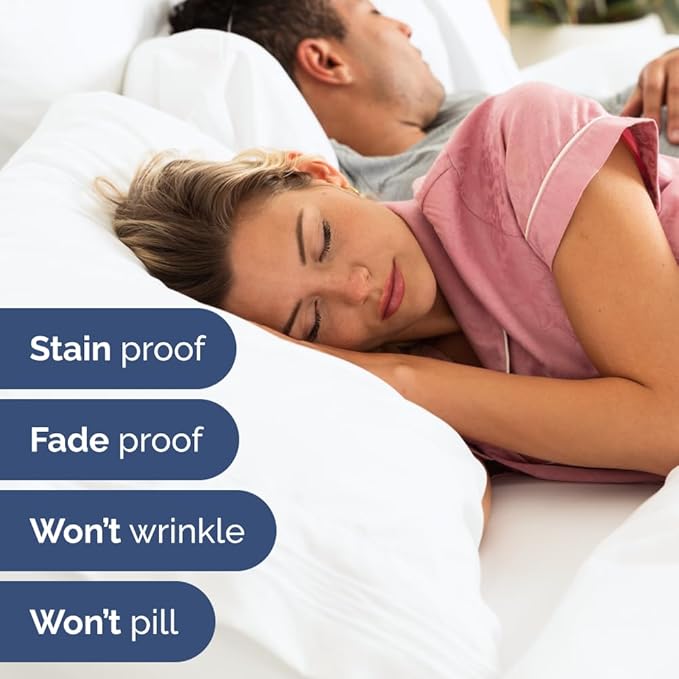 Split Head King Sheets Set – Top Split King Sheets for Adjustable Beds, Easy-Fit Split Head King Mattress - Flex Split Top King Sheets, Easy-Fit, Breathable, Deep Pocket Split King Sheets Set - White
