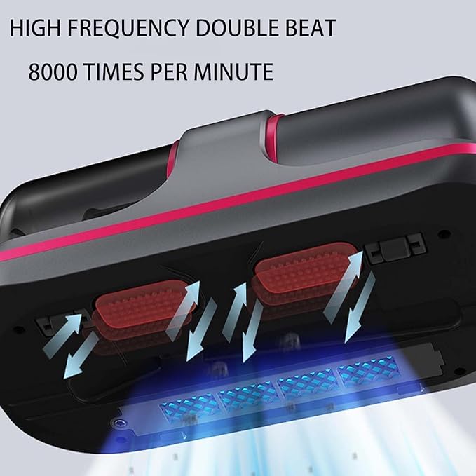 Pure Sleepy Pro Bed Vacuum Dust Mites, 2025 Upgrade 12000pa Pure Sleepy Pro Bed Vacuum, Mattress Cleaner Machine Deep Cleaner with Uv-C Light, 8,000 Vibrations Per Minute (Blue)