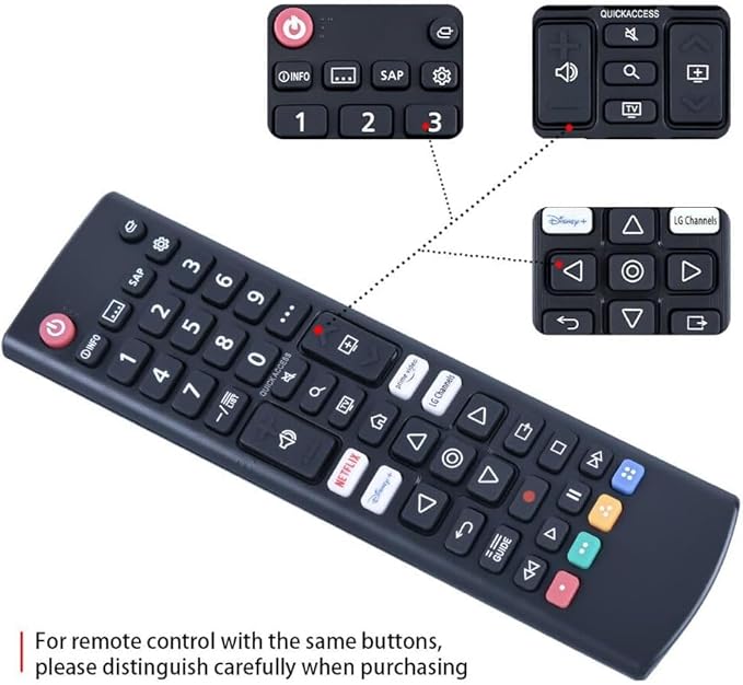 Universal Remote for All LG Smart TV with DSY+,Netflix,Prime Video,Channel Buttons