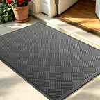 Front Door Mat, Heavy Duty Non-Slip Doormat 47.5"x35.5", Grey by WELDUN%E2%80%94IdealChoiceforHome