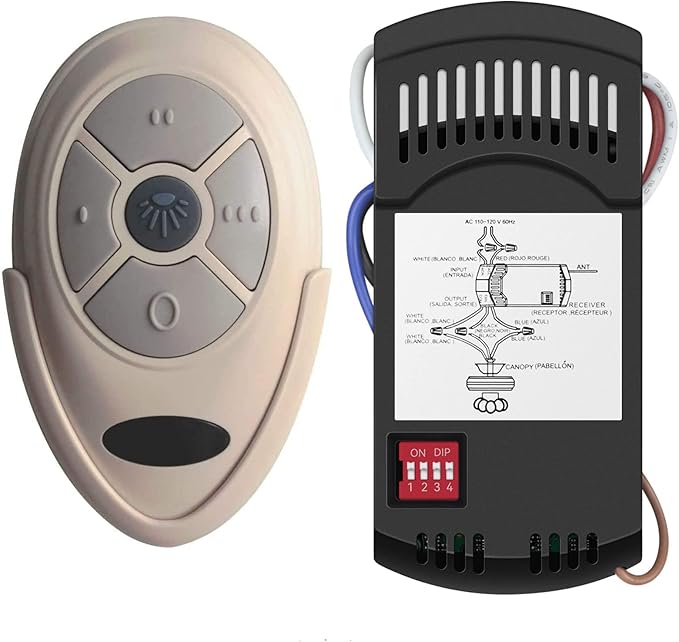 Universal Ceiling Fan Remote Control Kit Dimmable, Replacement for Hampton Bay, Hunter,Allen+Roth Kichler, FAN-28R L3HFAN35T1 FAN-35T1 L3HFAN35T FAN-35T KUJCE9603 UC7202T CHQ7202T