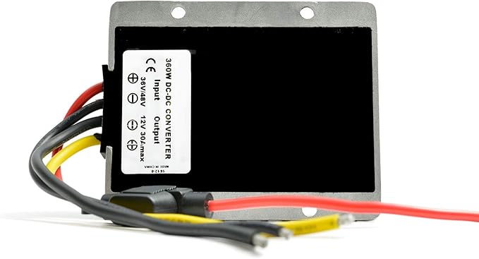 MGGi DC Converter Regulator 36V 48V Step Down to 12V 30A 360W, Waterproof Big-Size Voltage Reducer, High-Power Power Supply Module Buck Transformer, for Golf Cart, forklifts, Car