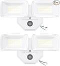 Onforu 32w 3200LM Dusk to Dawn Outdoor Lighting,6500K Dual-Head Flood Light Outdoor with Photocell,IP66 Waterproof Security Lights,2Pack Exterior Daylight off and Night On White Light for Patio Garden