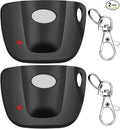 2-Pack 300MHz 10 dip Switch for Multicode Garage Gate Door Opener Remote Control, Replacement for 3089,3070,3060,308911,MCS308911,MCS306010,MCS3070 Gate Clicker with Keychain.
