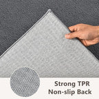 3x5 Dark Grey Solid Area Rug Washable Non-Slip Soft for Bedroom Kitchen - Image 6