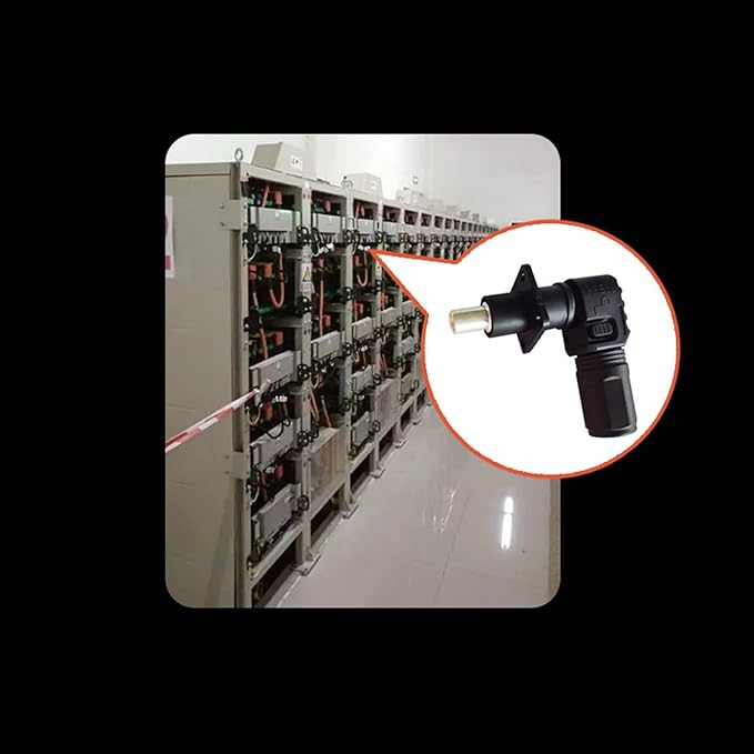 1 Set Battery Energy Storage Connector, 60A 10mm² High Current Connectors Quick Plug Terminal Black Right Angle Plug and Socket IP67 Waterproof Power Adapter Crimping Wiring (60A, Black)