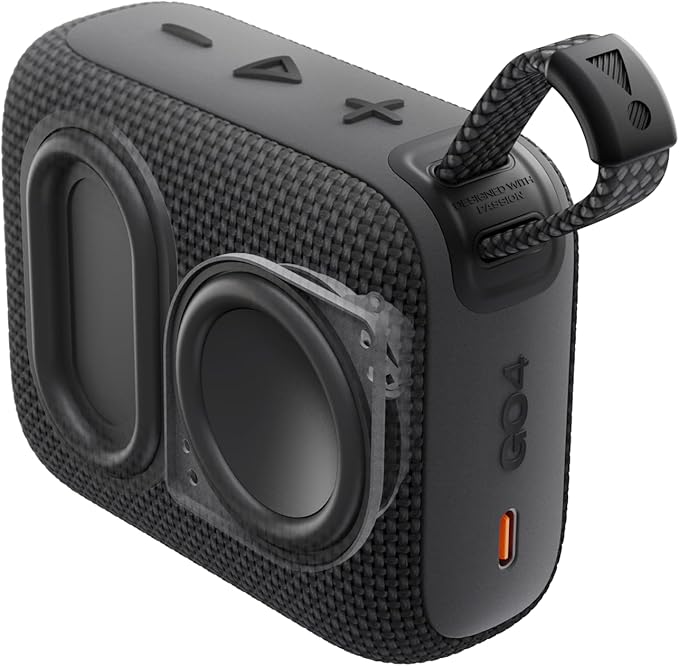 JBL Go 4 - Ultra-Portable, Waterproof and Dustproof Bluetooth Speaker, Big JBL Pro Sound with Punchy bass, 7-Hour Built-in Battery, Made in Part with Recycled Materials (Sand)